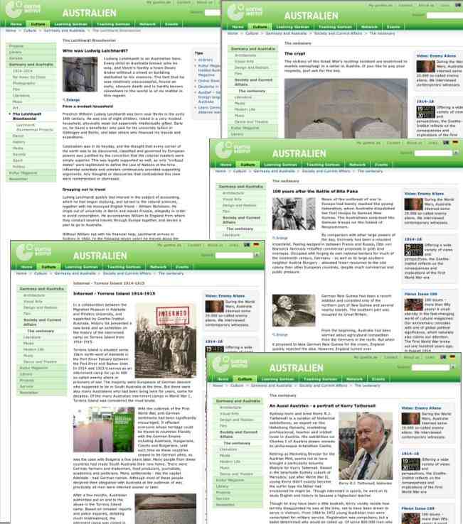 Image collage: websites, homepages, html pages